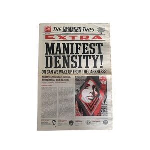 Shepard Fairey THE DAMAGED TIMES Newspaper Obey Giant Poster Promo Art